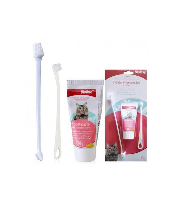 Bioline Dental Hygiene Set For Cats 50g - Shopivet.com