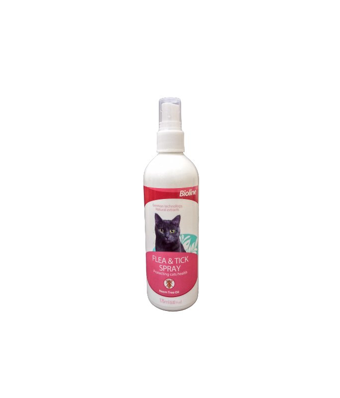 Bioline Flea and Tick Spray for Cat 175 ml - Shopivet.com