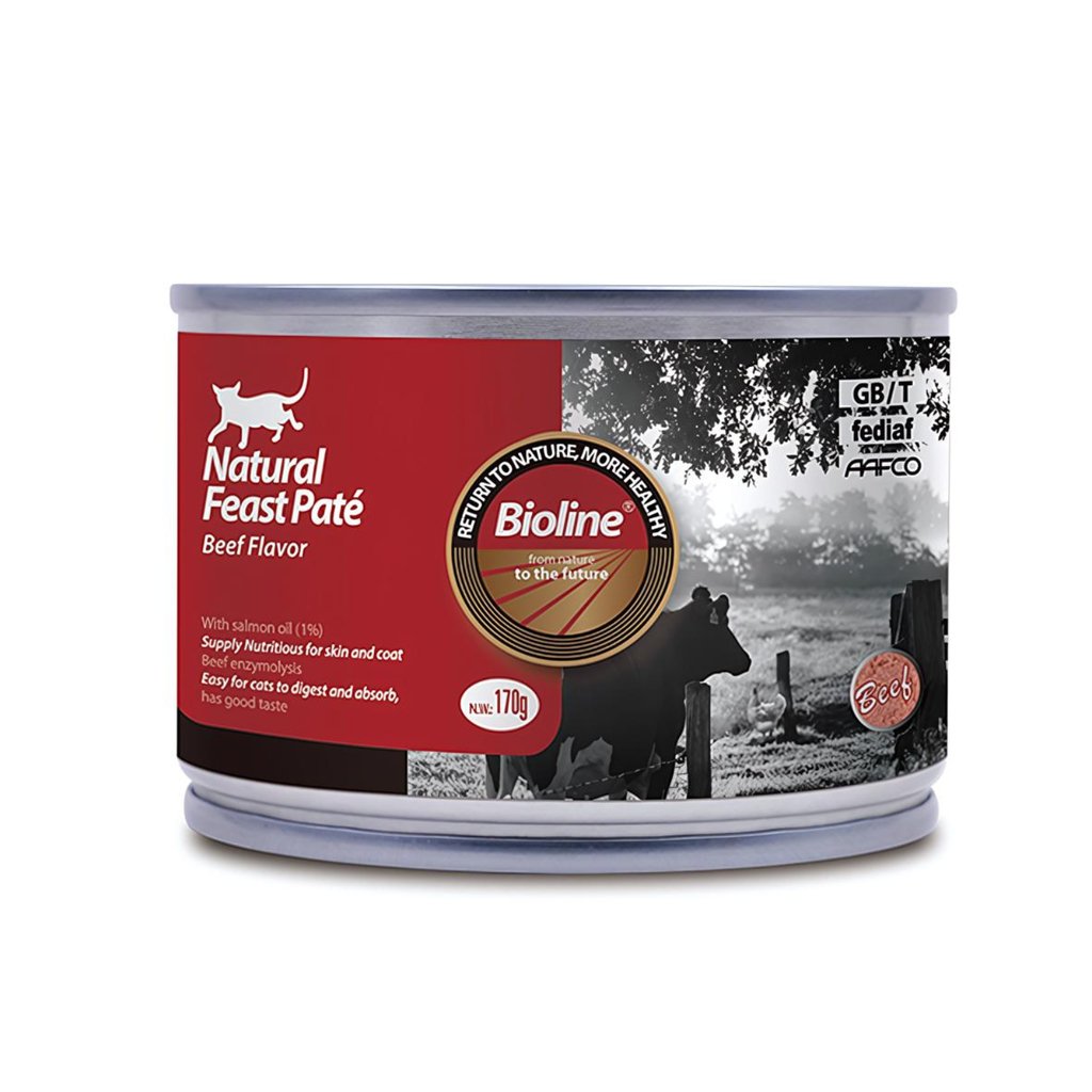 Bioline Natural Feast Pate Cat Can 170g - Shopivet.com