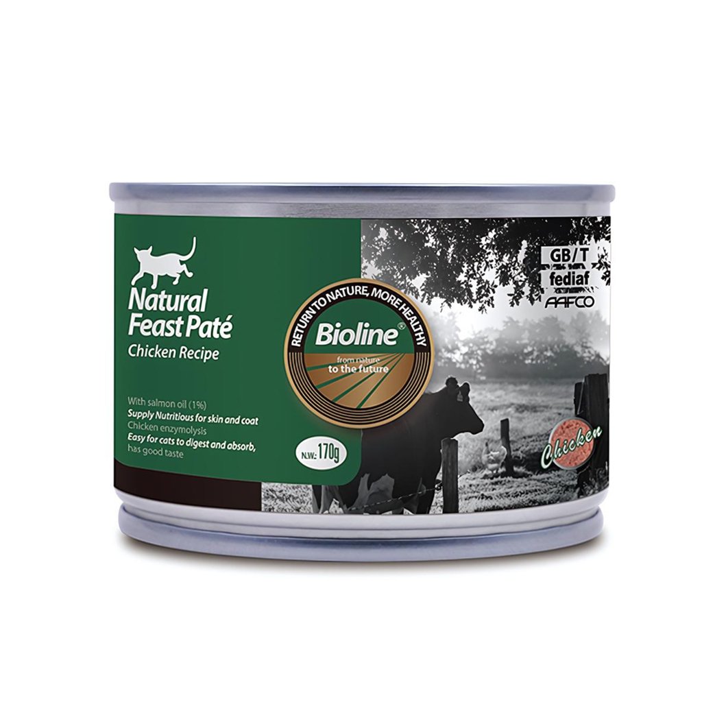 Bioline Natural Feast Pate Cat Can 170g - Shopivet.com