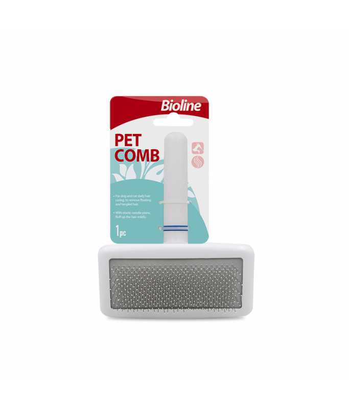 Bioline Pet Comb White[Size - L] - Shopivet.com