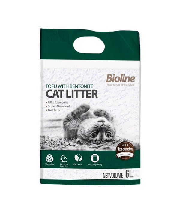 Bioline Tofu with Bentonite Cat Litter 6L - Shopivet.com