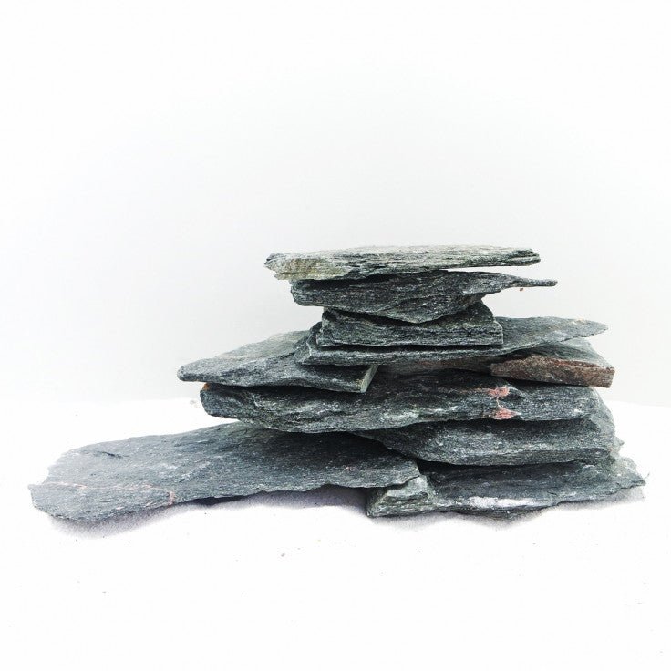 BLACK SLATE ROCK - MEDIUM / 18-23CM / BOX صخرة حوض السمك - Shopivet.com