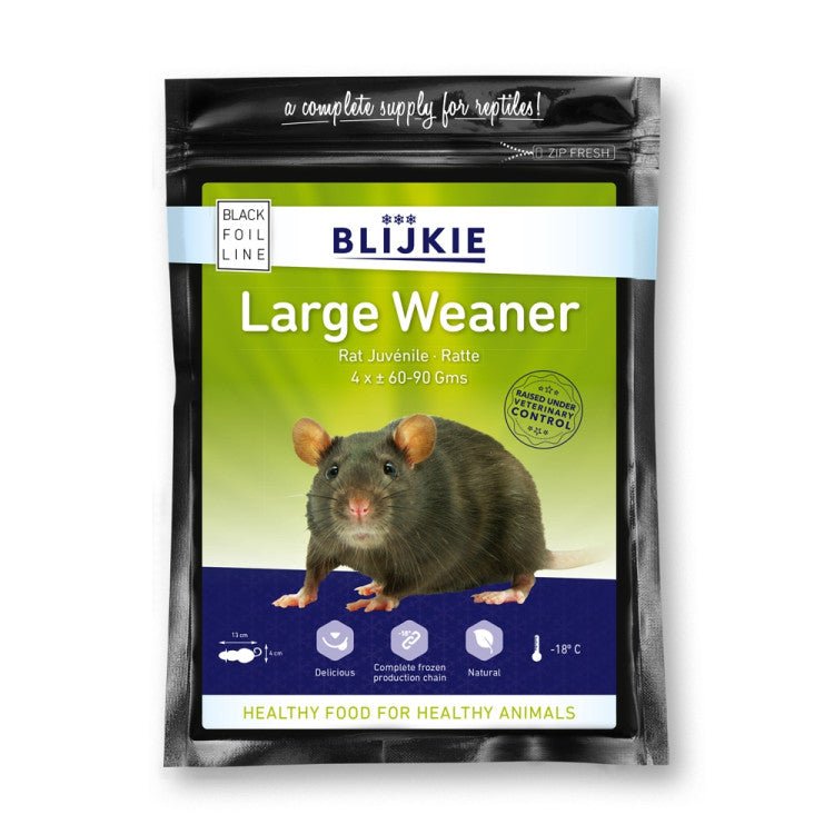 Blijkie black foil line large weanerrat 60-90g - Shopivet.com