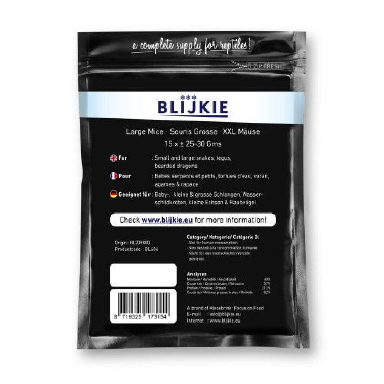 Blijkie black foil line mice large 25-30g, - Shopivet.com