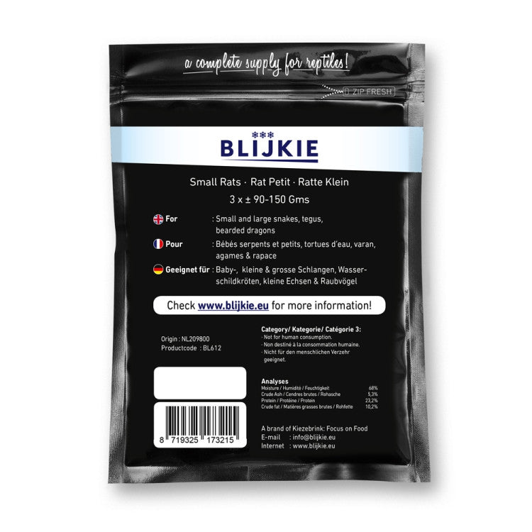 Blijkie black foil line small rat 90-150g - Shopivet.com