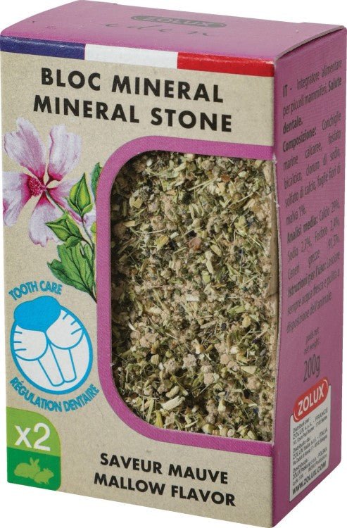 BLOC MINERAL STONE MALLOW FLAVOR X2 200GR - Shopivet.com