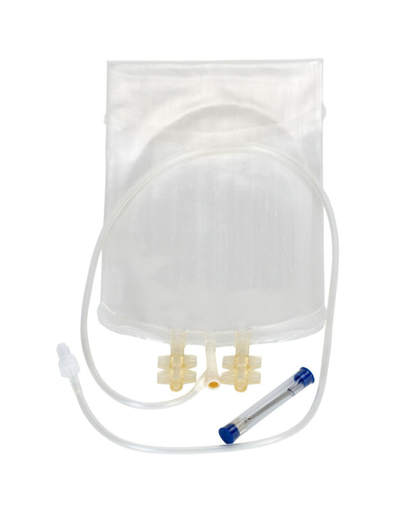 Blood collection bag, 1000 ml w. 12G needle, sterile