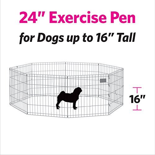 Blue Exercise Pen with Door 24″ - Shopivet.com
