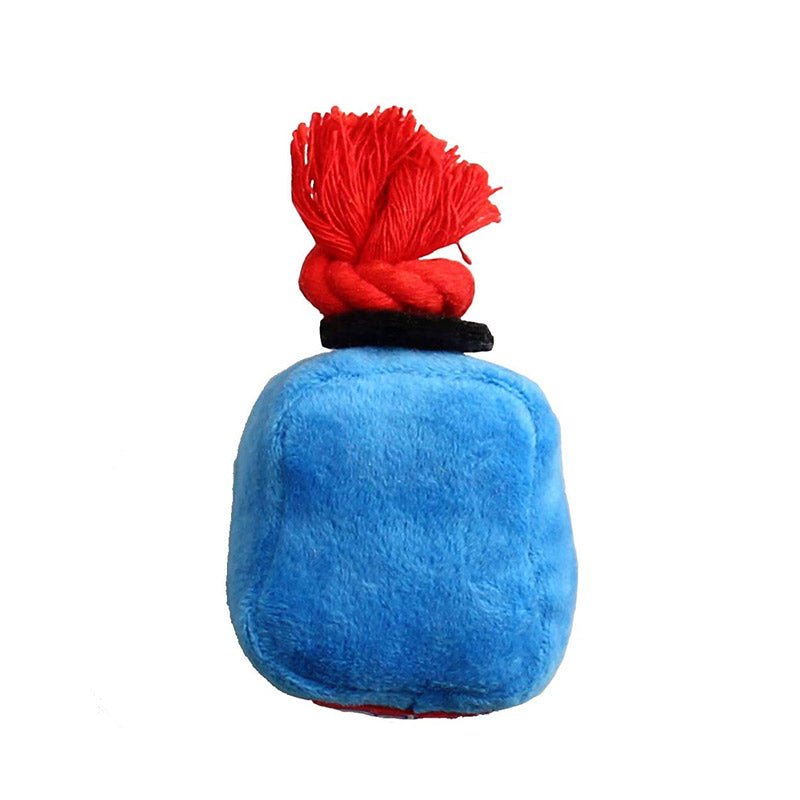 Blue Monster Rope Squeaker Inside Small Plush/Rope - Shopivet.com