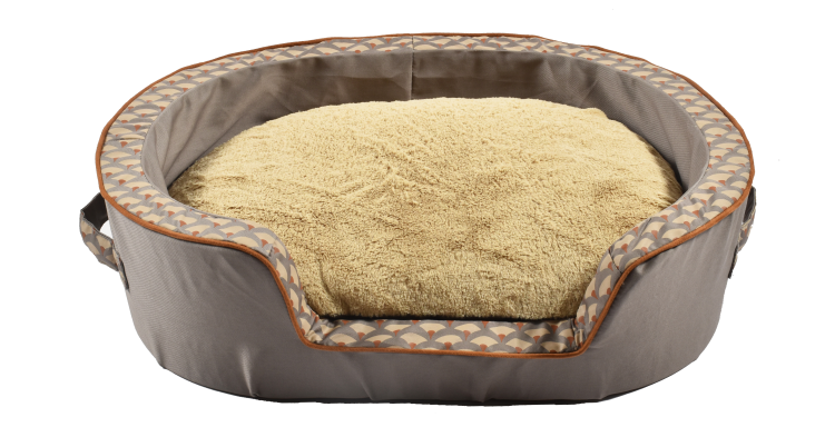Bobby Geisha Basket Dog Bed - Taupe Large