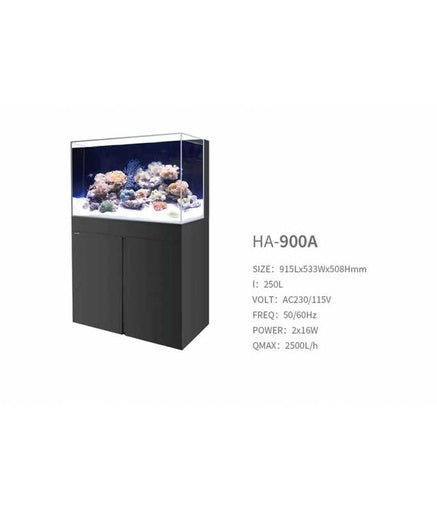 Boyu Marine Aquarium - Black, Tank + Cabinet Set (Back Filtration System)[Dimension - 915x533x508cm] - Shopivet.com