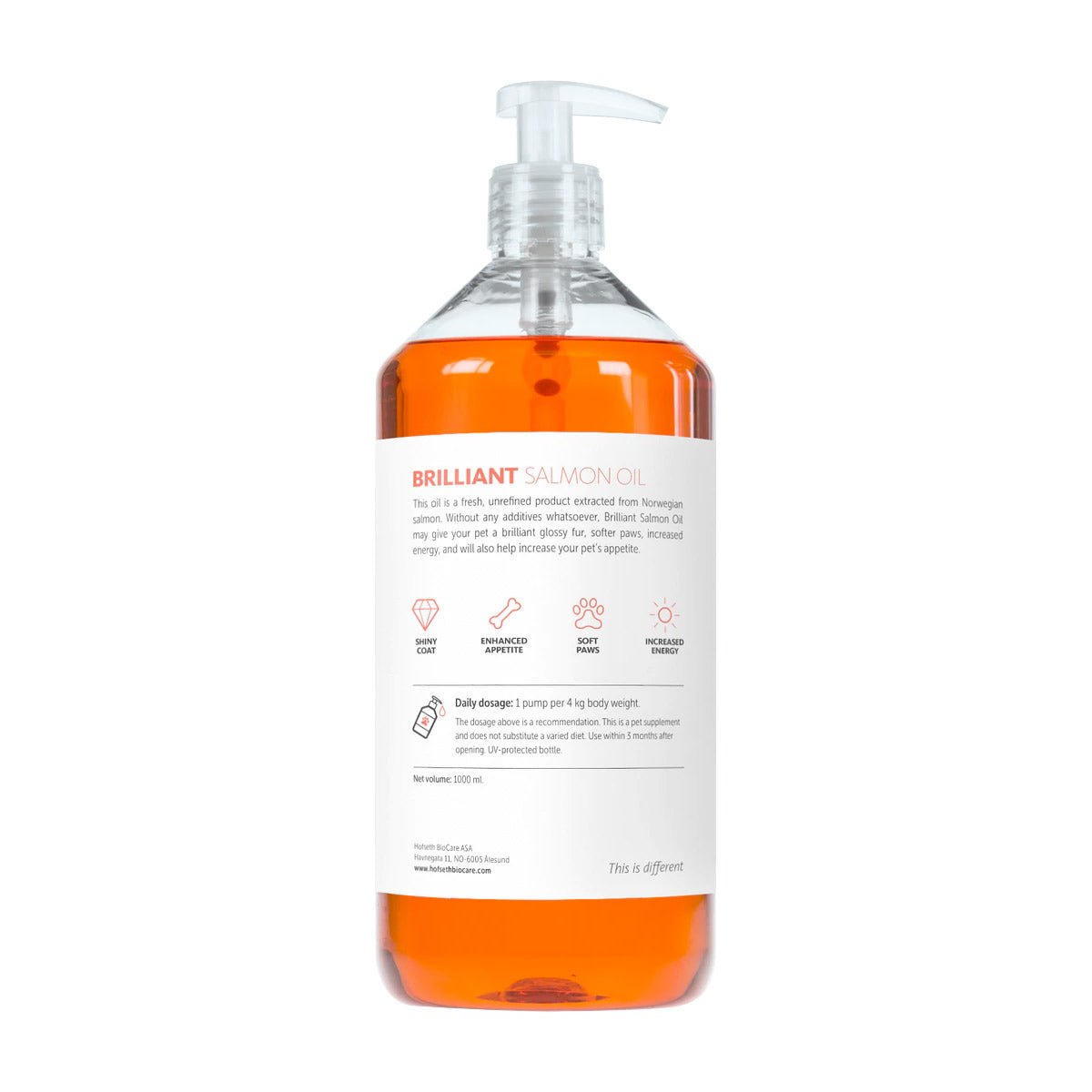Brilliant Salmon Oil for Dogs and Cats - 1000 ml - Shopivet.com