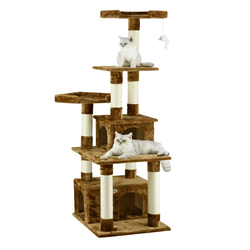 Brown Cat Condo Size 71Wx61Lx171H - Shopivet.com