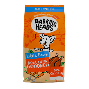 Barking Heads Little Paws Bowl Lickin' Goodness Chicken Dry Dog Food - 1.5kg