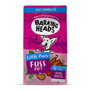 Barking Heads Little Paws Fuss Pot Duck Dry Dog Food - 1.5kg