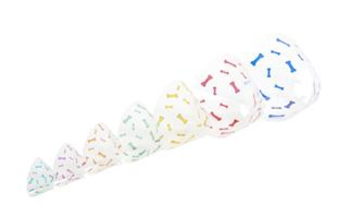 BUSTER Design Collars, Bones green, 15 cm, 10/pk