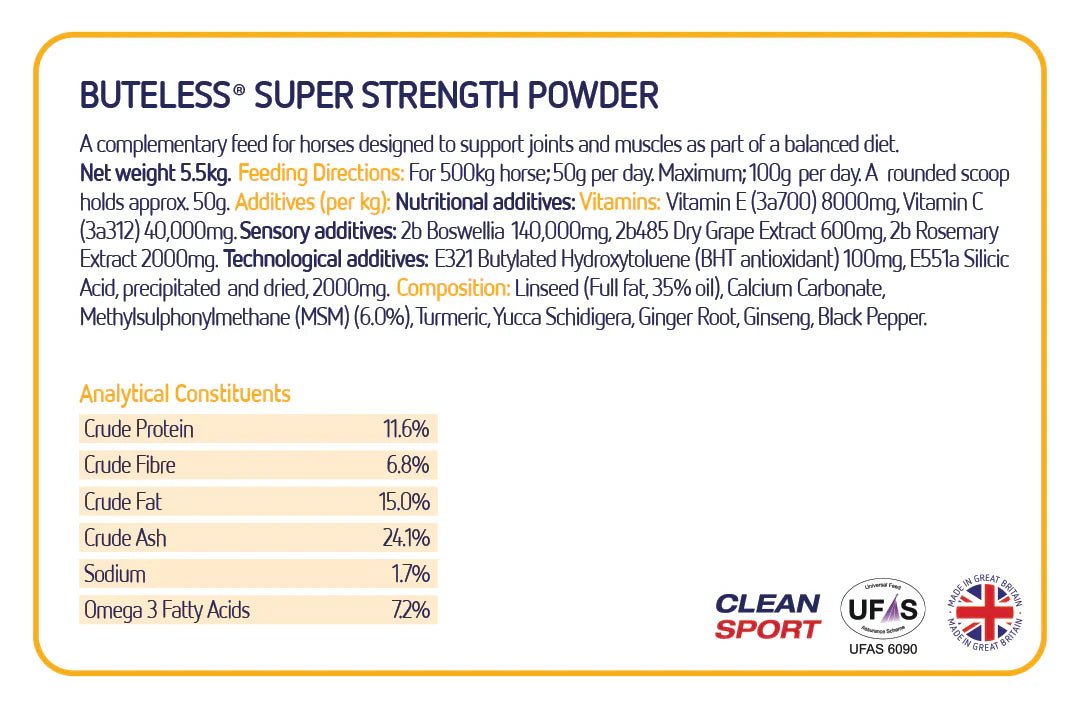BUTELESS® SUPER STRENGTH POWDER 1.5kg - Shopivet.com