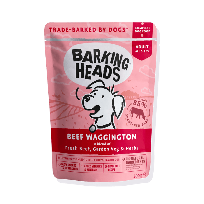Barking Heads Beef Waggington Adult Wet Dog Food 300g -