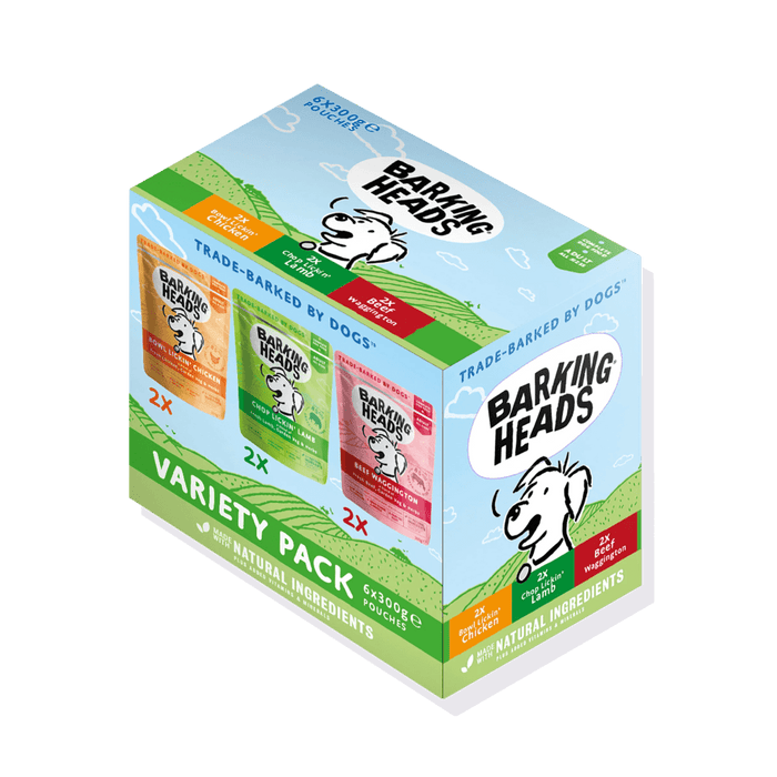 Barking Heads Variety Pack Adult Wet Dog Food 6 x 300g Pouch -