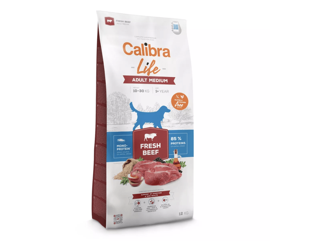 Calibra Dog Life Adult Medium Fresh Beef 12kg - Shopivet.com