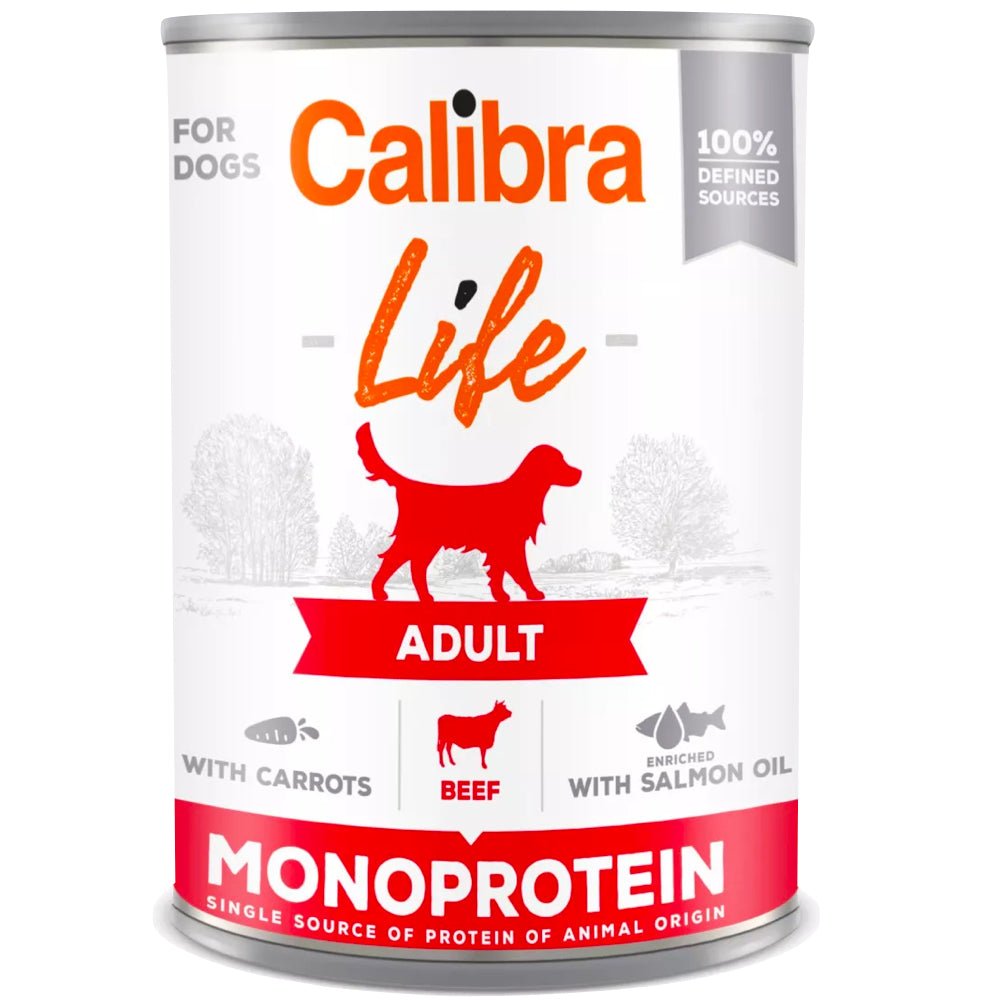 Calibra Dog Life Can Adult Beef with Carrots 400g - Shopivet.com