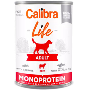 Calibra Dog Life Can Adult Beef with Carrots 400g - Shopivet.com