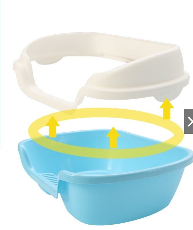 Cat Litter Box Pan with Scoop 40 x 30 x 18 - coffee - Shopivet.com
