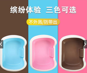 Cat Litter Box Pan with Scoop 40 x 30 x 18 - coffee - Shopivet.com
