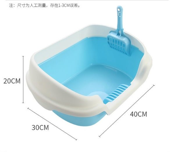 Cat Litter Box Pan with Scoop 40 x 30 x 18 - light - blue - Shopivet.com