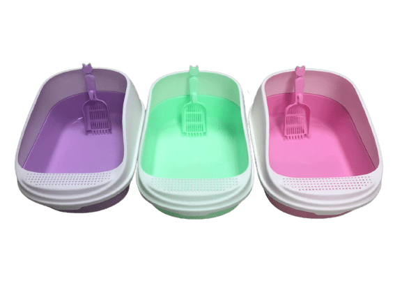 Cat Litter Box Pan with Scoop 56 x 39 x 26 - green - Shopivet.com