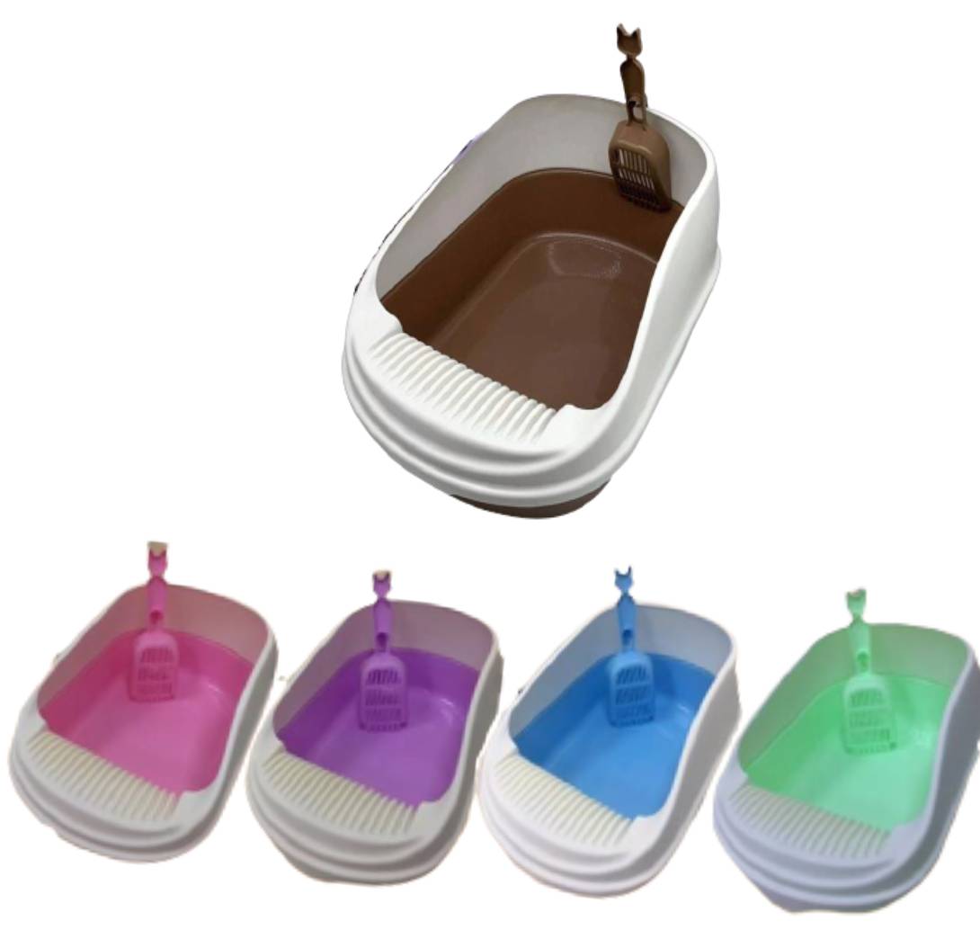 Cat Litter Box with Scoop 49.5 x 34 x 22.5 - purple - Shopivet.com