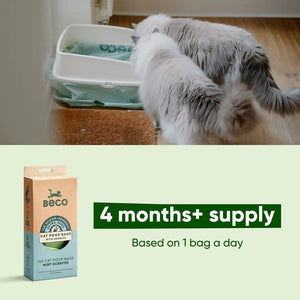 Beco Mint Scented Cat Poop Bags with Handles 140 Bags