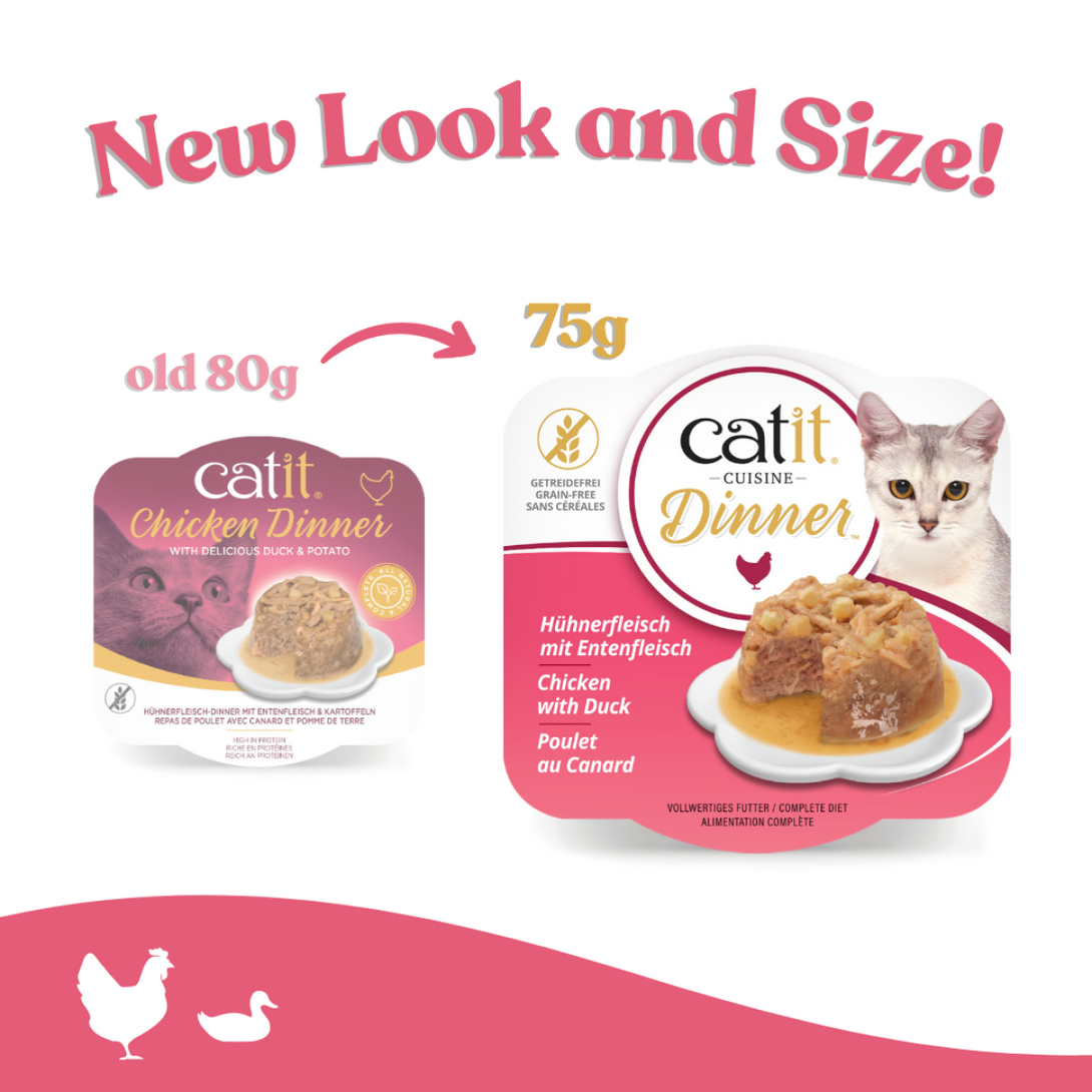 Catit Chicken Dinner, Duck & Potato 75 g, 6 pcs/box