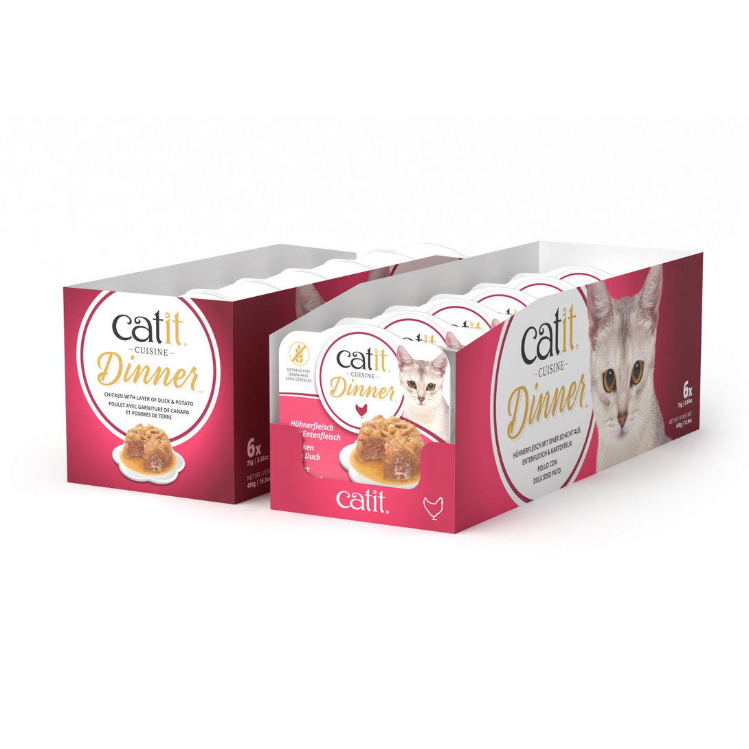 Catit Chicken Dinner, Duck & Potato 75 g, 6 pcs/box