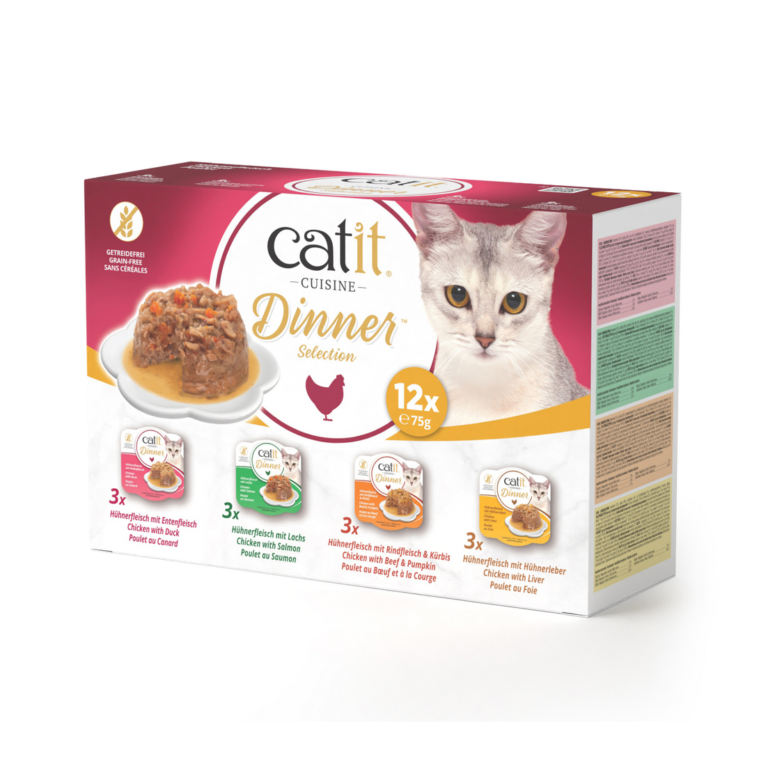 Catit Chicken Dinner Multipack, 12 x 75 g