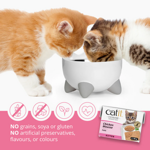 Catit Cuisine Chicken Mousse Kitten Food, 90g Tetra, 12pcs/box
