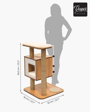 Catit Vesper Cat Furniture V-Base - Walnut
