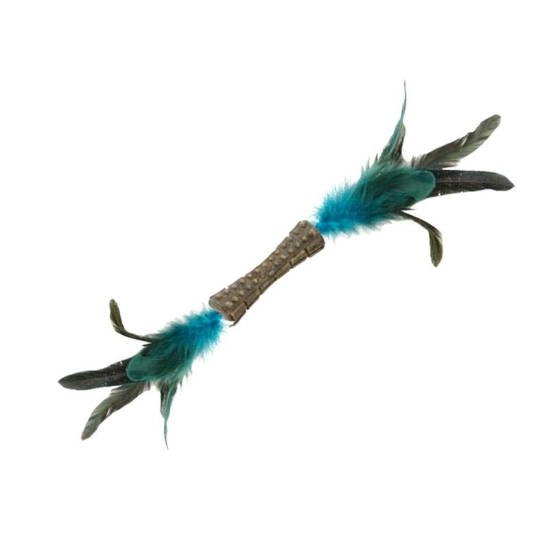 Catnip “Johnny Sticks” with Double Side Natural Feather - Shopivet.com