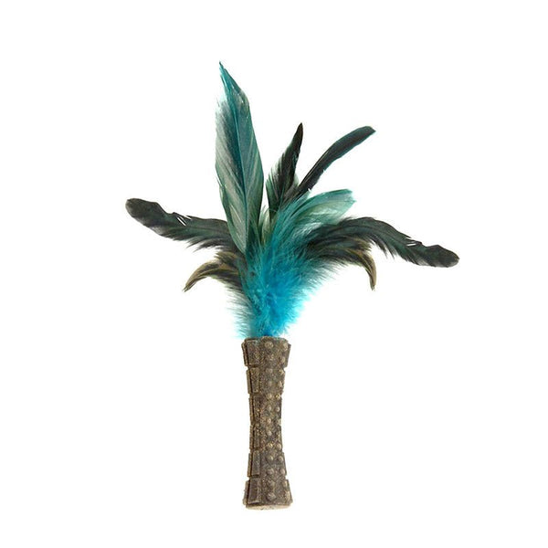 Catnip “Johnny Sticks” with Natural Feather (Green) - Shopivet.com