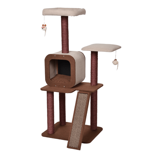 Catry Cat House Cat Tree With Scratching Post 58x48x135cm - Shopivet.com