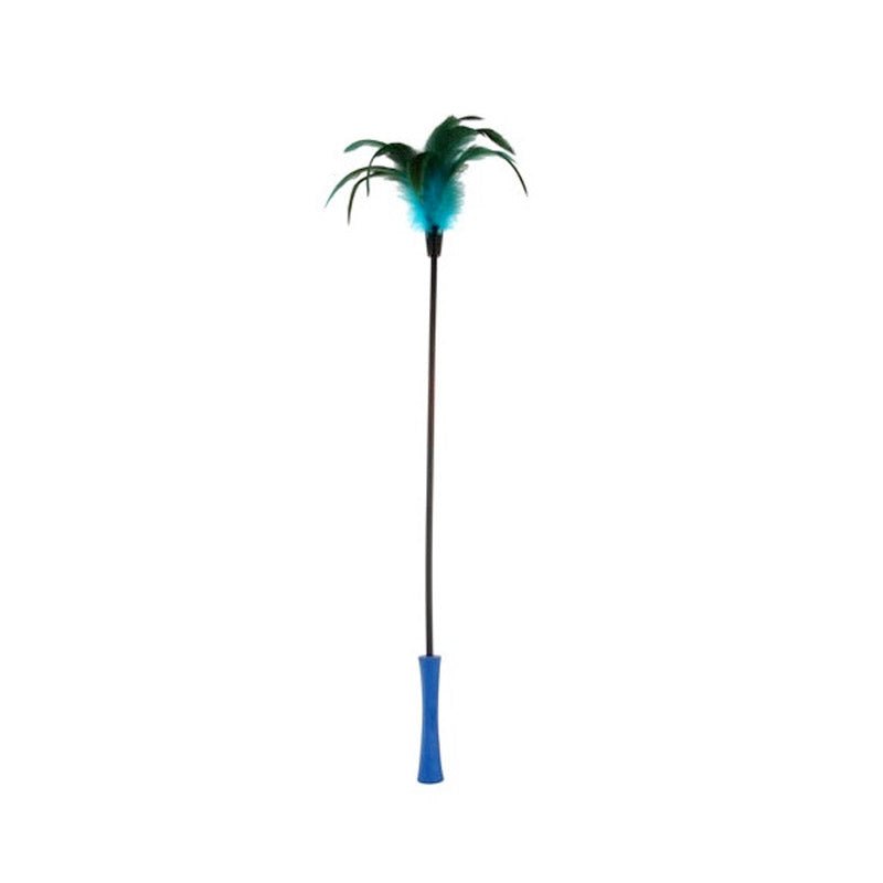 Catwand Feather Teaser w/ Natural Feather &TPR Handle - Shopivet.com