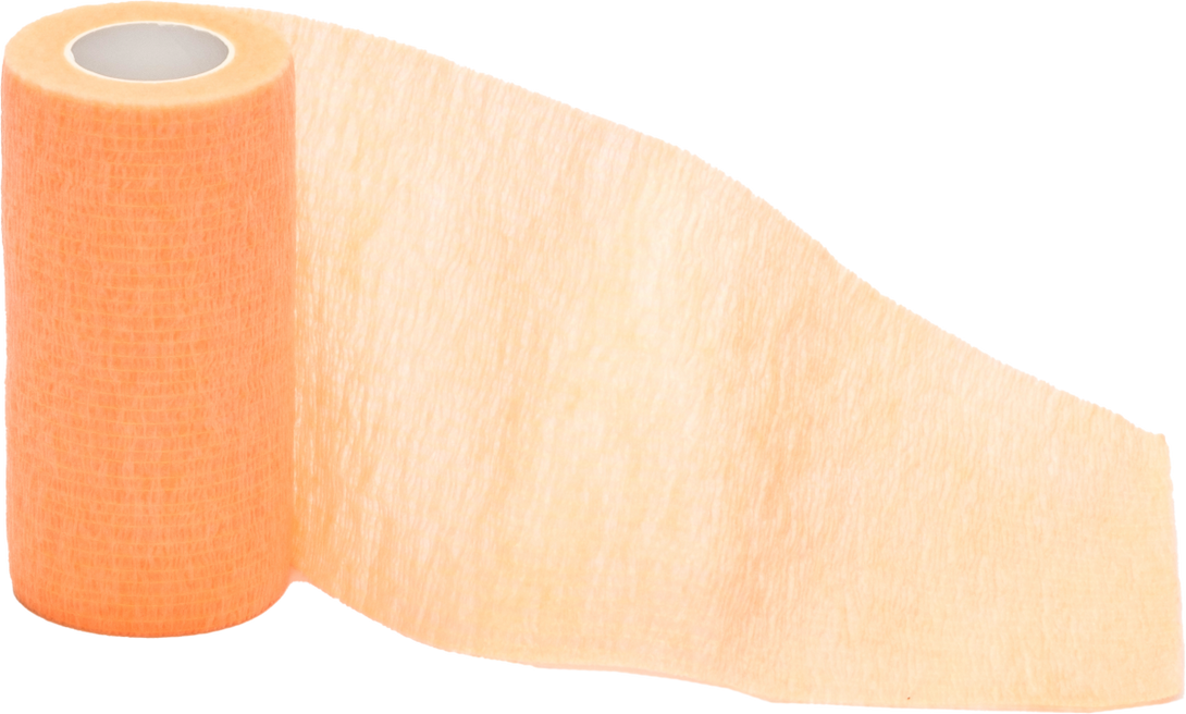 Cohesive Bandages, 10 cm x 4.5 m (stretched), orange, 18 rolls