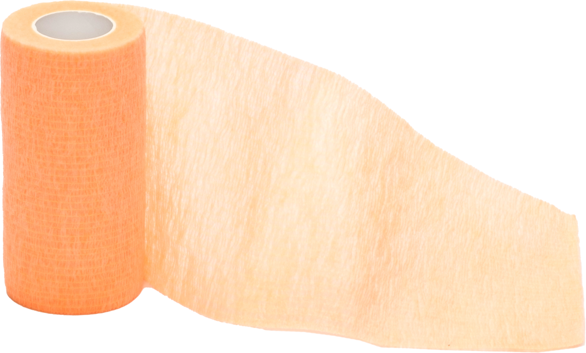 Cohesive Bandages, 10 cm x 4.5 m (stretched), orange, 18 rolls