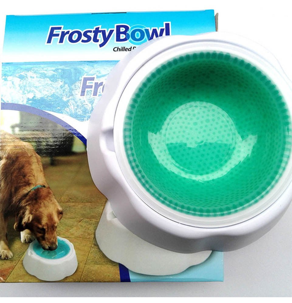 Cooling Bowls Plastic And Gel Ice Feeding Safe Speed Cold Food Water Drinking Feeding Frosty Bowl For Cat Dog Supplies - Shopivet.com