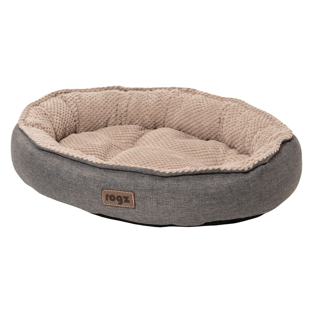 Rogz Athen Oval Cat Bed - GREY Medium