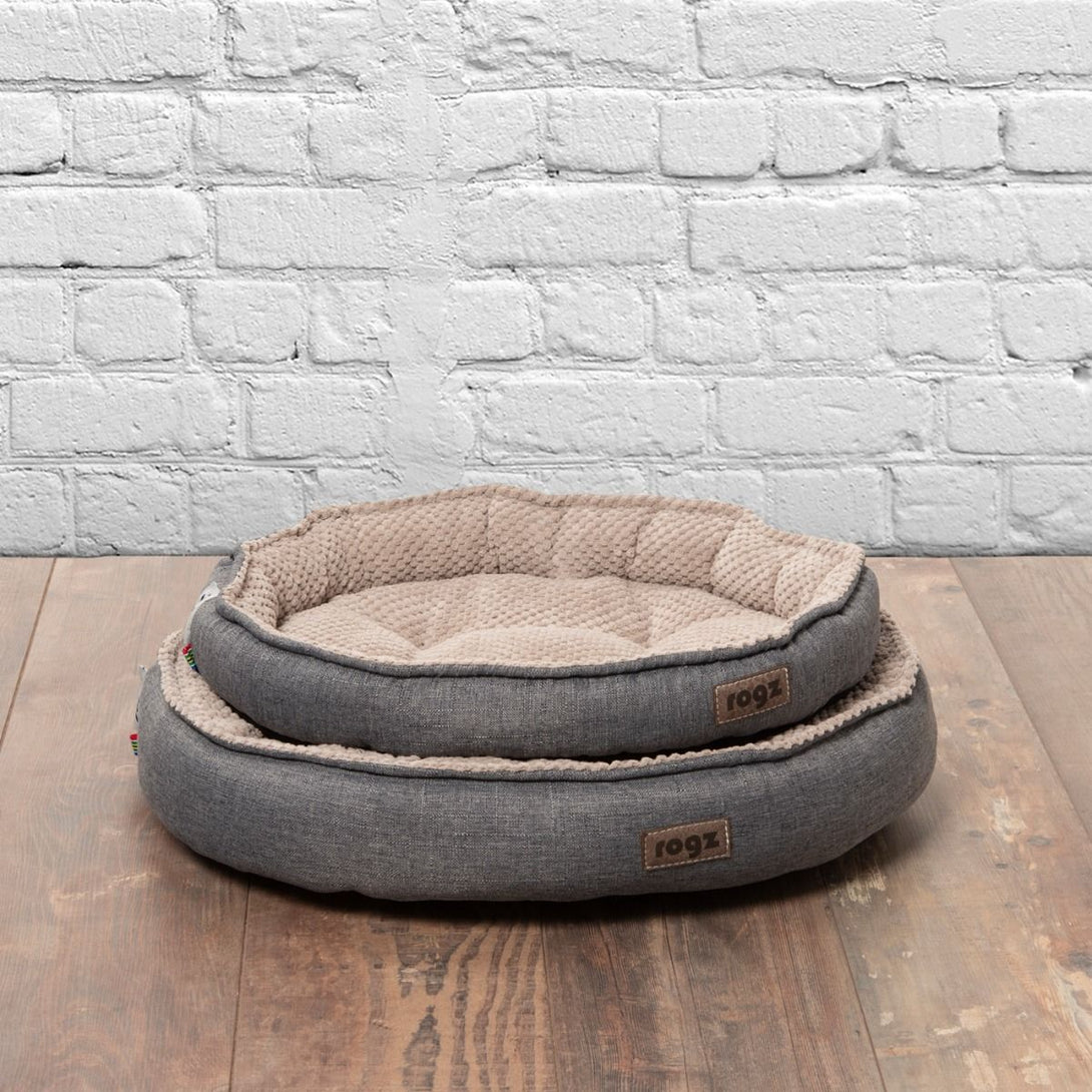 Rogz Athen Oval Cat Bed - GREY Medium