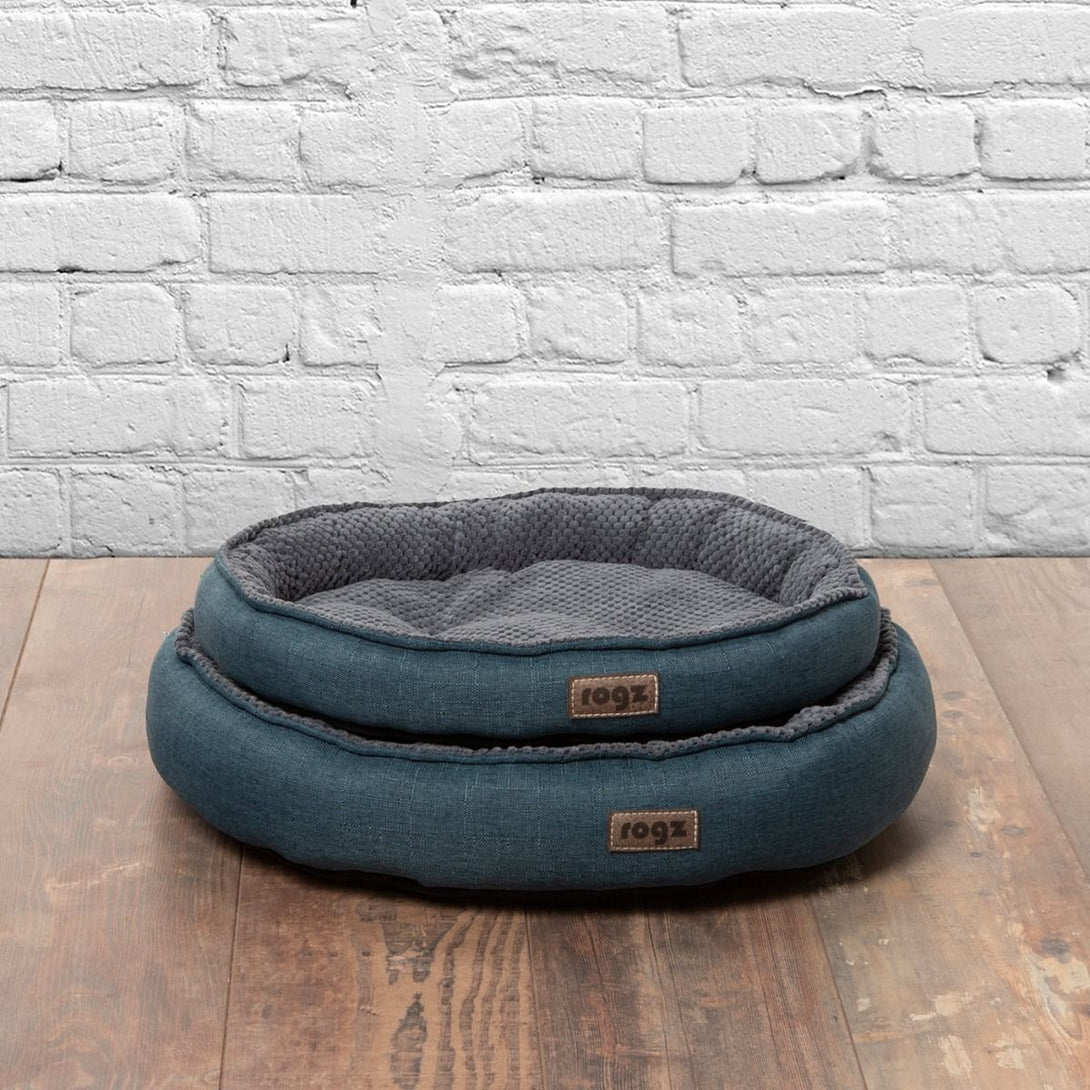 Rogz Athen Oval Cat Bed - GREY Medium