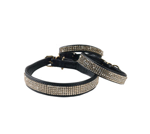 Crystal Princesse Collar - Black / 25 cm
