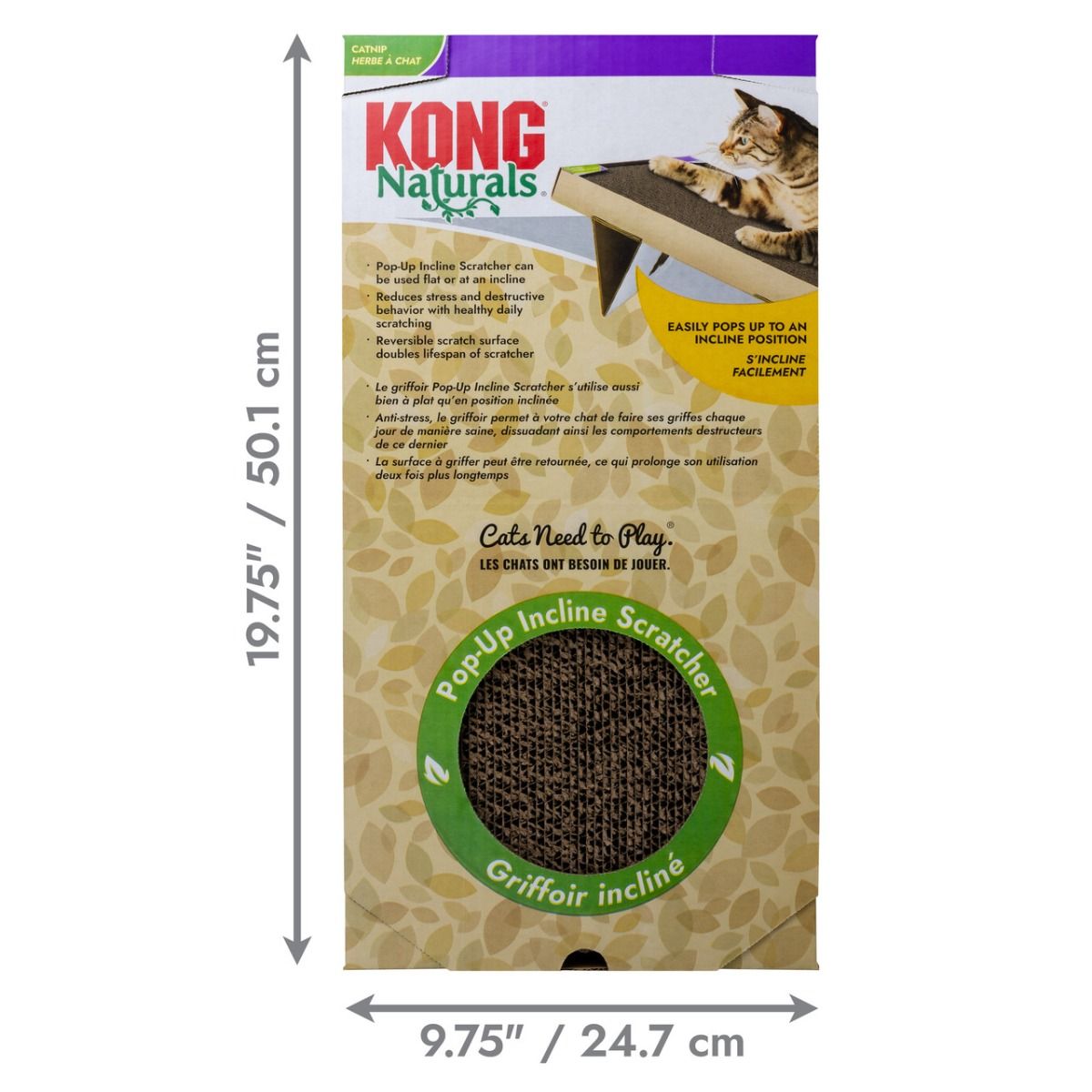 Kong Naturals Pop-Up Incline Cat Scratcher -